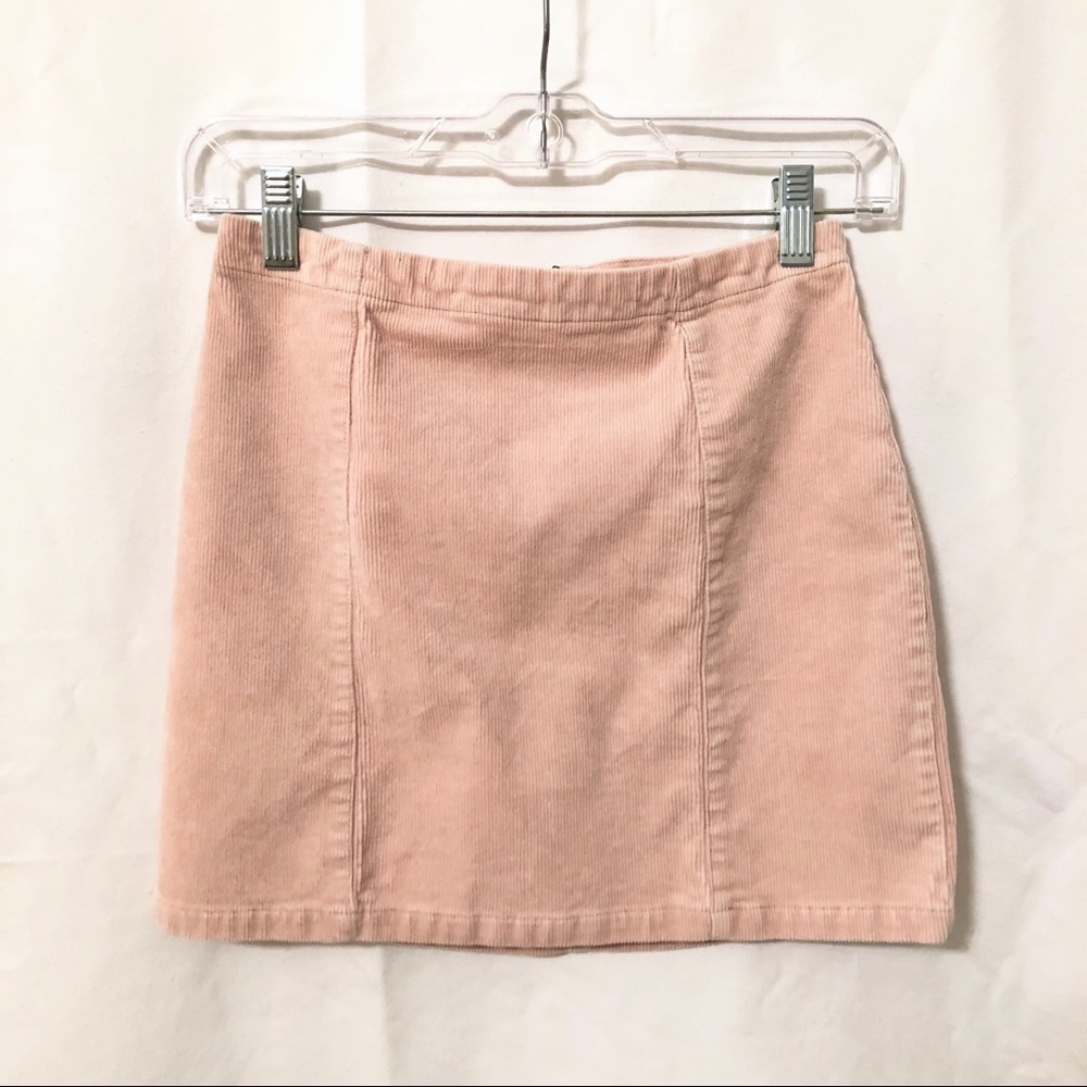 Forever 21 blush pink cord mini skirt